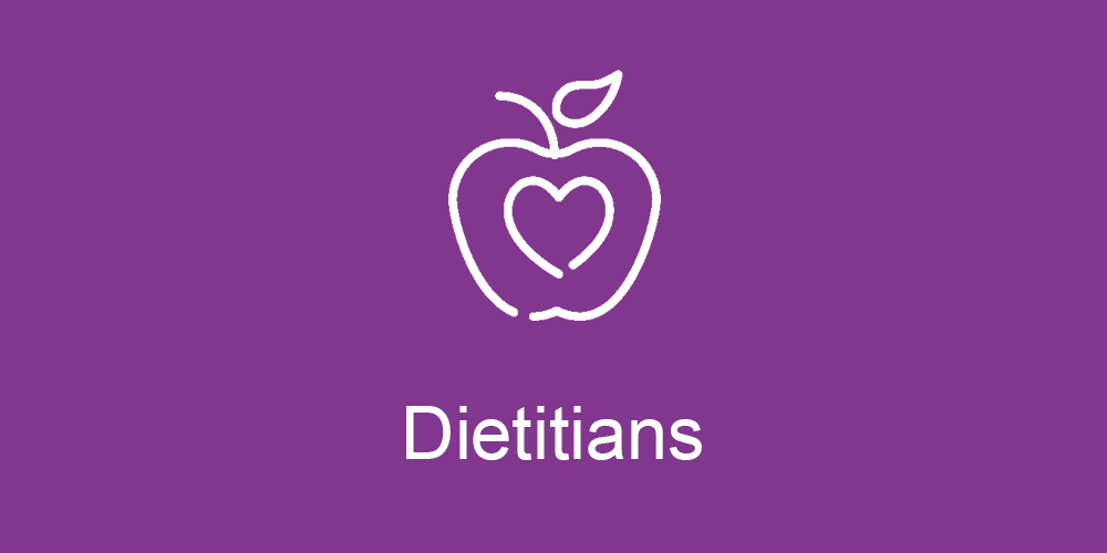 Text says: Dieticians